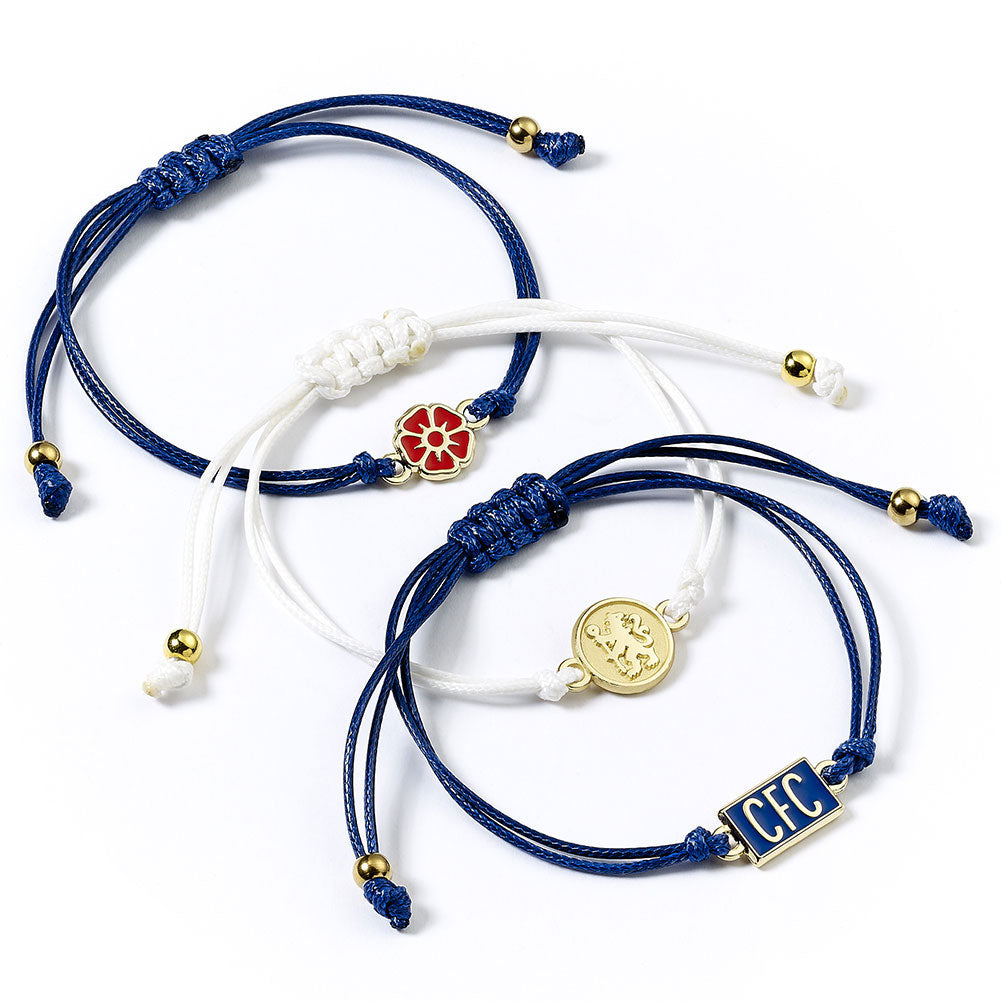 Set of three colourful and quaint friendship bracelets