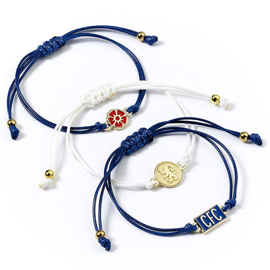 Set of three colourful and quaint friendship bracelets