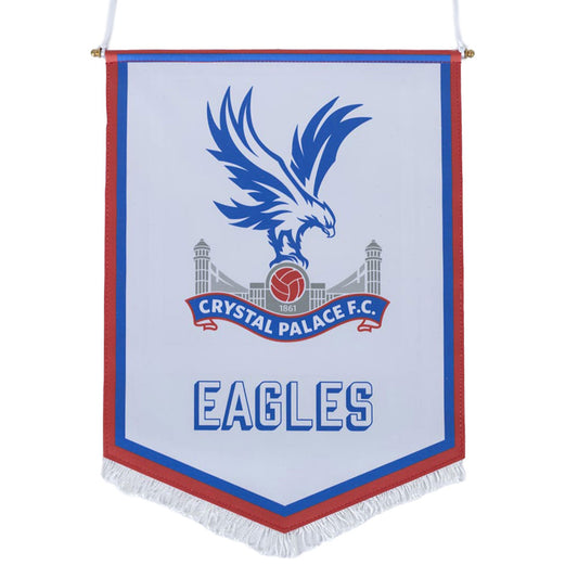 Satin look crest design large pennant