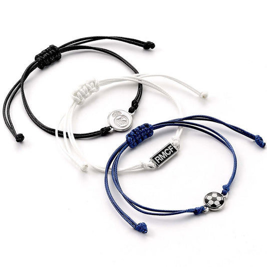 Set of three colourful and quaint friendship bracelets