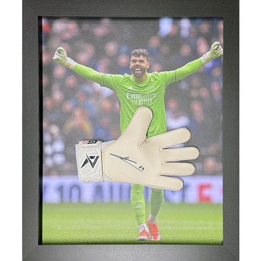 One Glove goalkeeper glove hand signed by David Raya