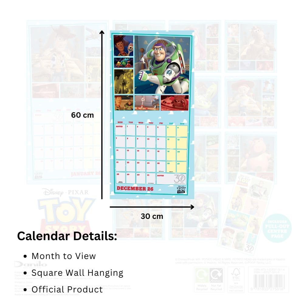 Toy Story Square Calendar 2026