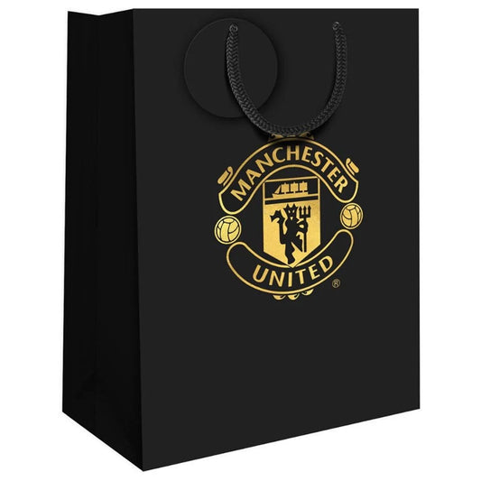 Medium sized black card gift bag and tag