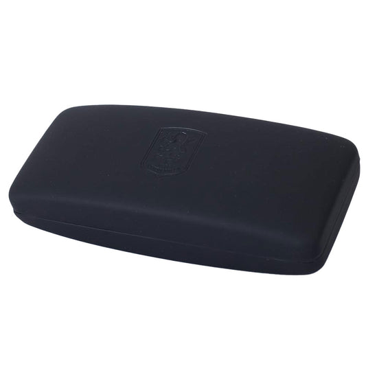 Black debossed glasses case