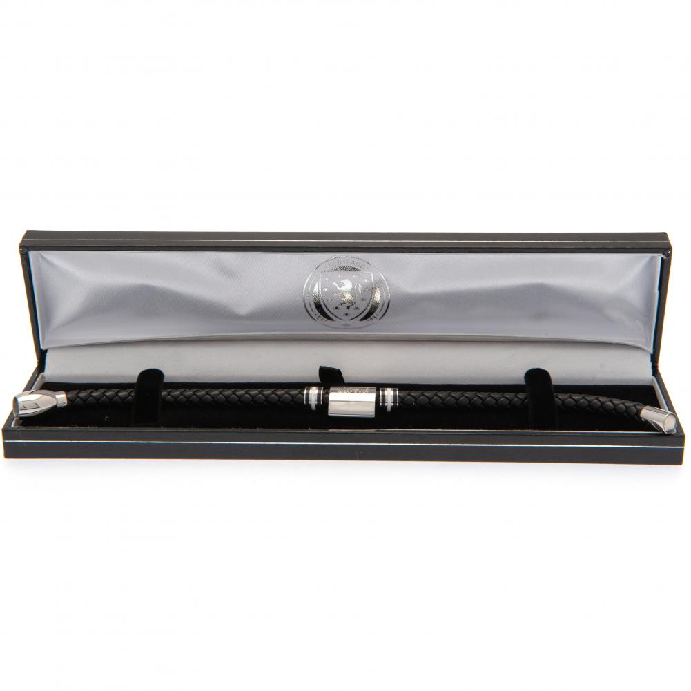 Scottish FA Colour Ring Leather Bracelet