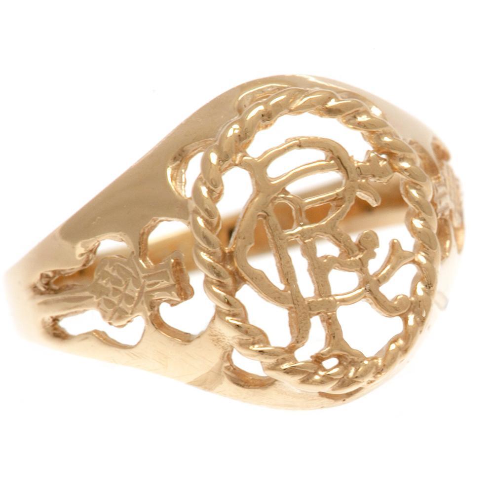 Rangers FC 9ct Gold Crest Ring Medium