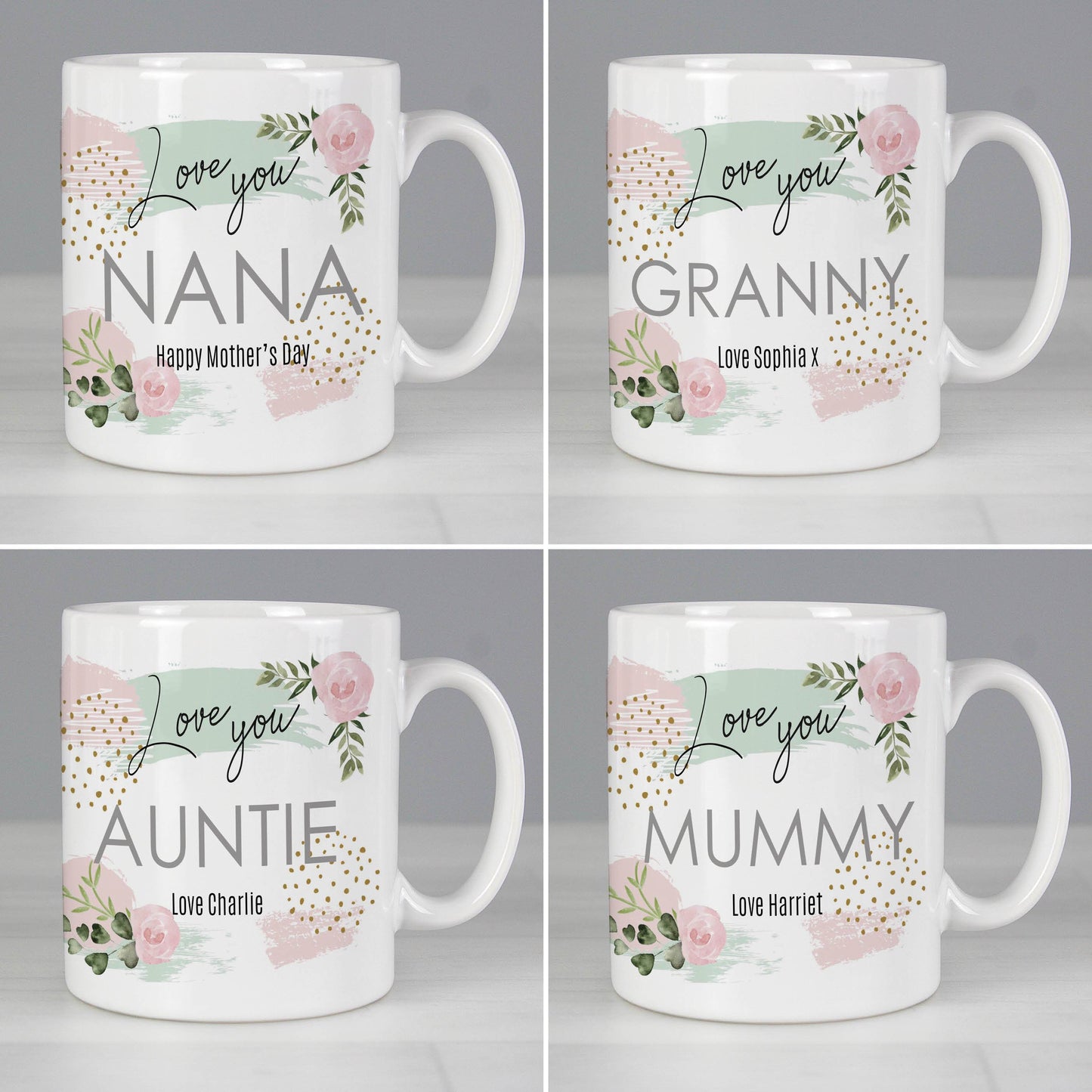 Abstract Rose Mug-Personalised Gift By Sweetlea Gifts