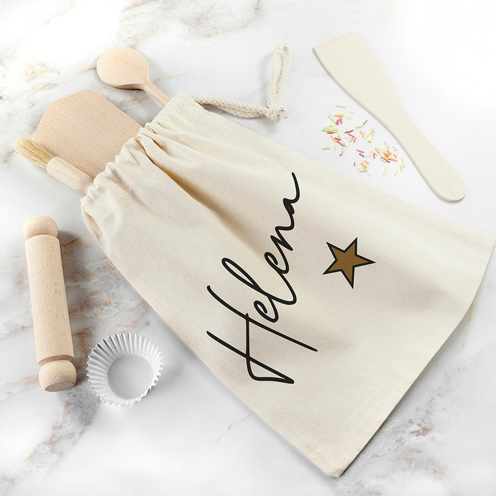 Children's personalised baking set