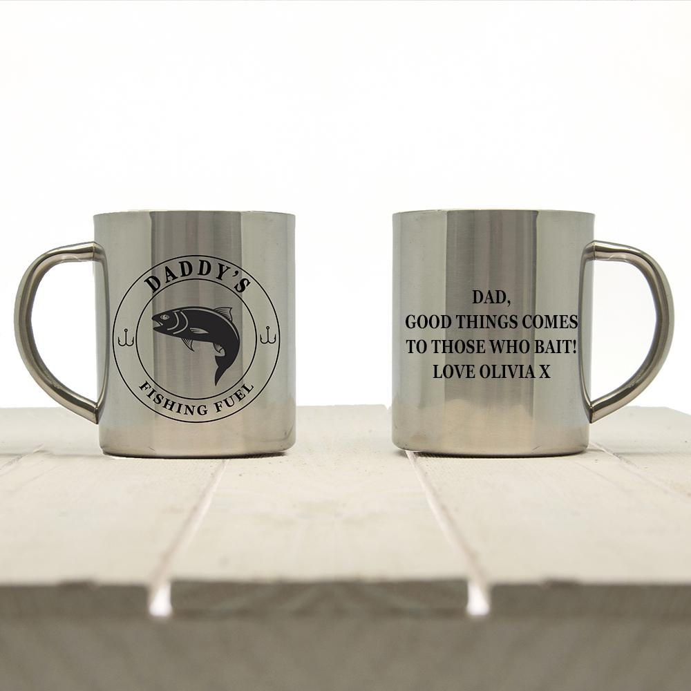 Gentlemen's Fishing Fuel Outdoor Mug-Personalised Gift By Sweetlea Gifts