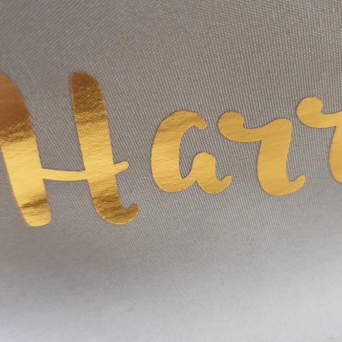 Gold Name Grey Personalised Make Up/Wash Bag-Personalised Gift By Sweetlea Gifts