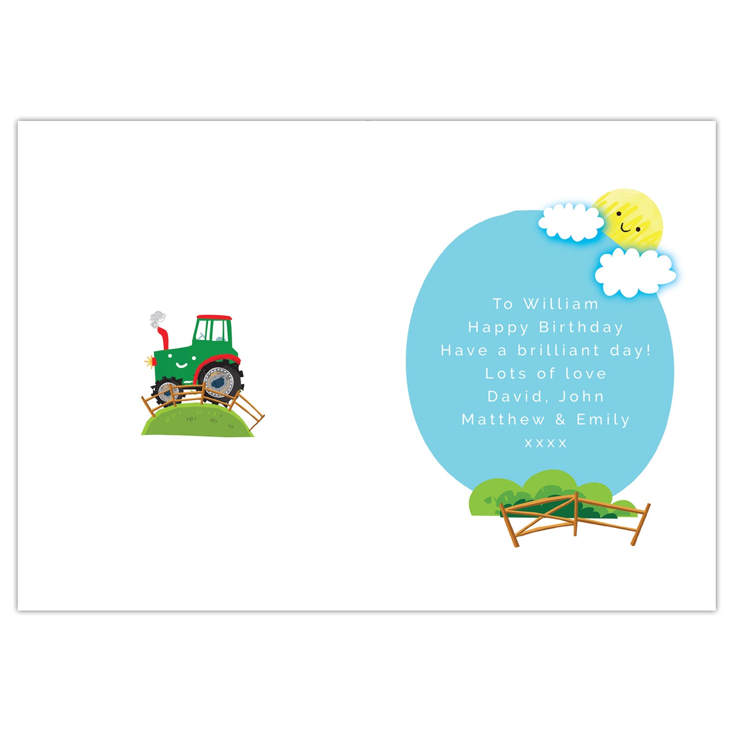 Tractor Birthday Card