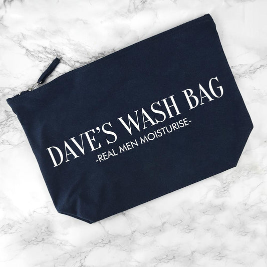 Men's Navy Wash Bag-Personalised Gift By Sweetlea Gifts