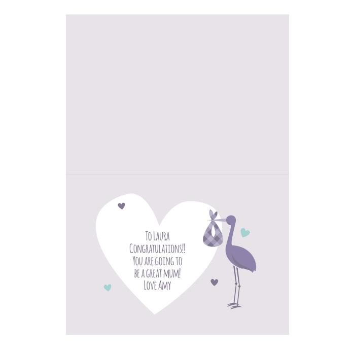 Mum to Be Stork Personalised Card-Personalised Gift By Sweetlea Gifts