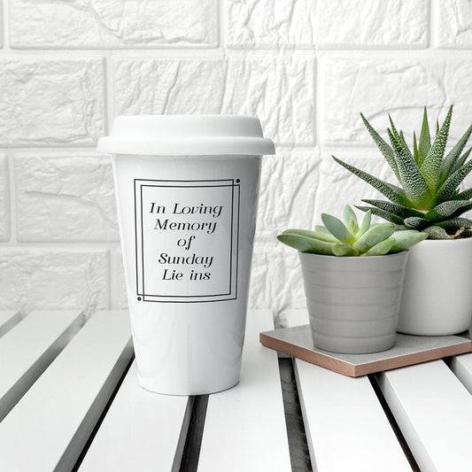 Novelty Loving Memory Ceramic Travel Mug-Personalised Gift By Sweetlea Gifts