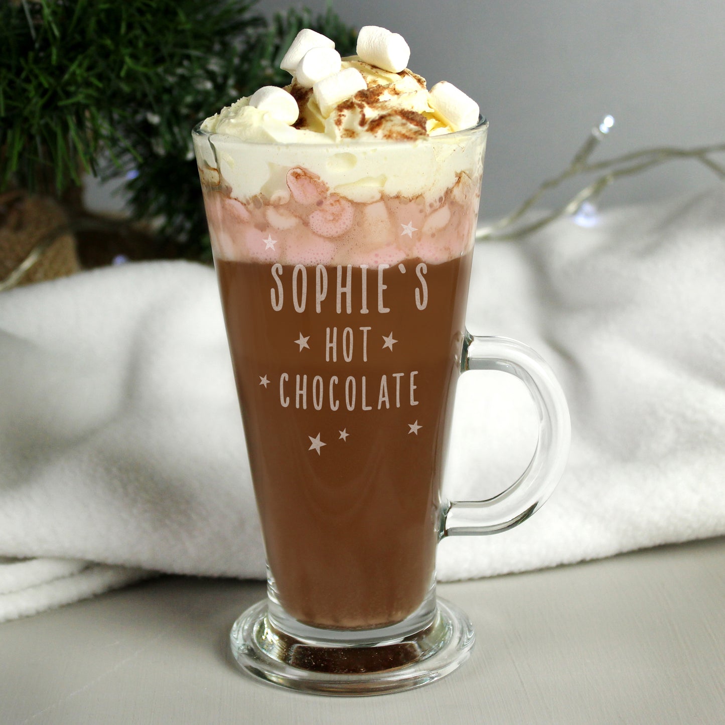 Personalised Hot Chocolate Latte Glass