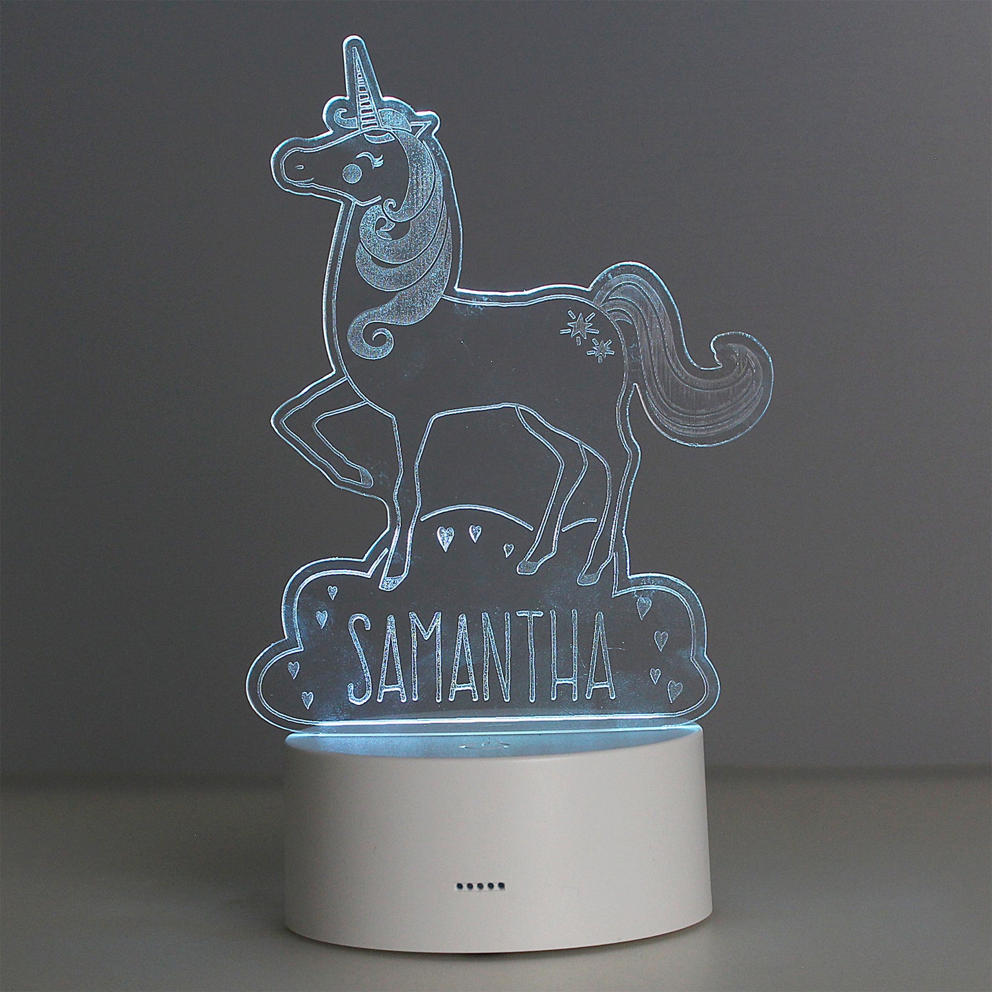 Personalised Unicorn colour changing LED night light