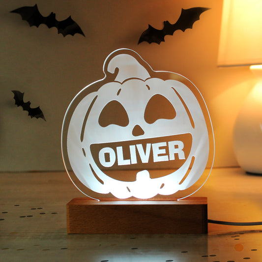 Pumpkin Wooden LED Light