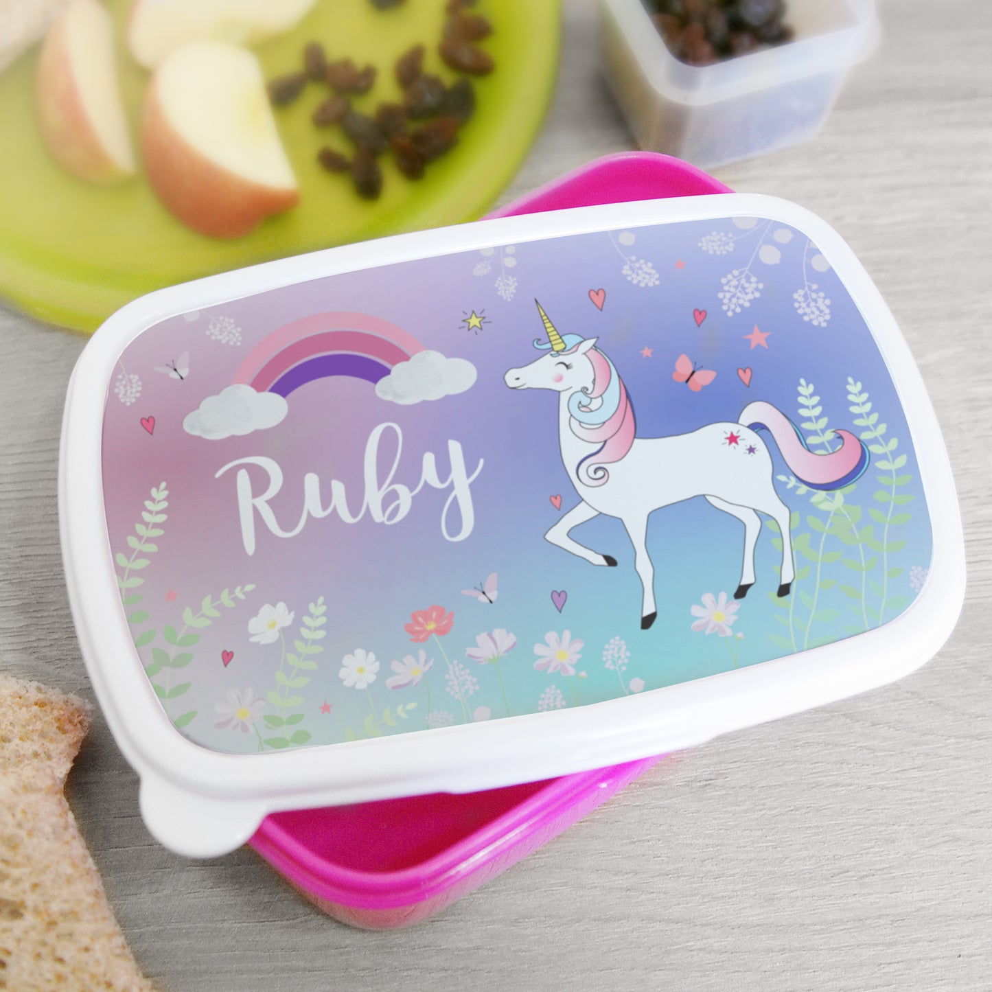 Unicorn Name Only Pink Lunch Box