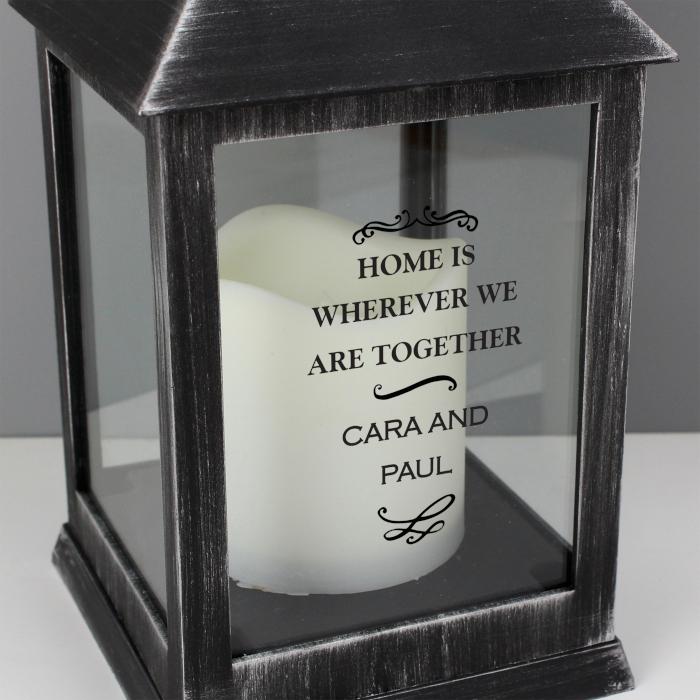 Personalised Black Lantern-Personalised Gift By Sweetlea Gifts