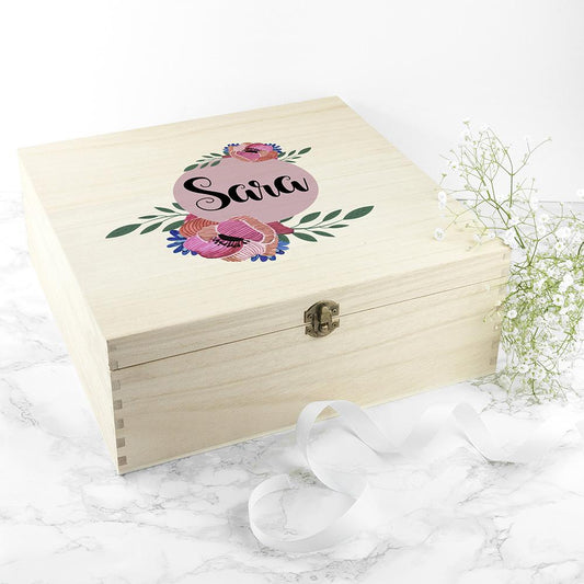 Personalised Blooming Flower Bridesmaid Box-Personalised Gift By Sweetlea Gifts