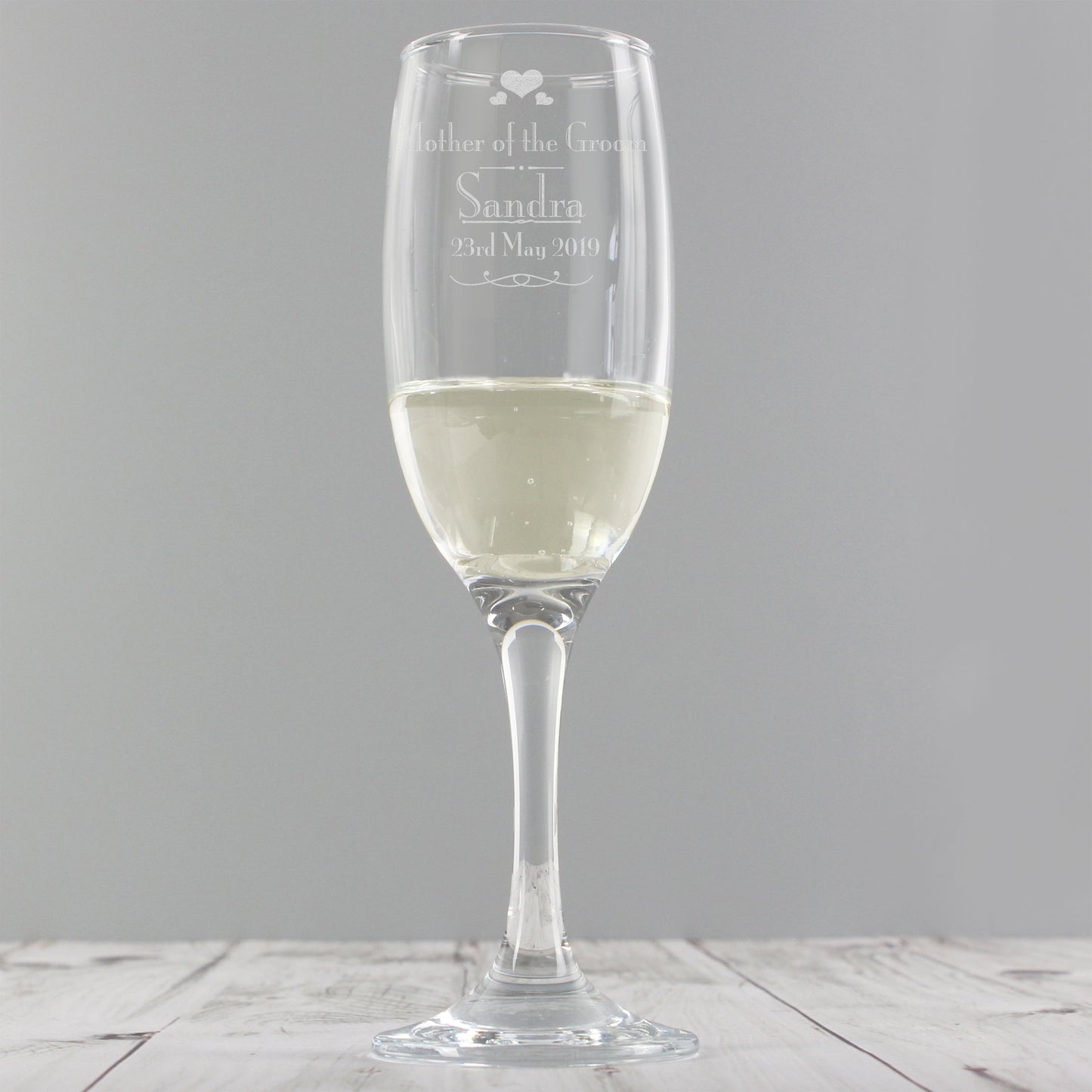Personalised Decorative Wedding Mother of the Groom Glass Flute-Personalised Gift By Sweetlea Gifts