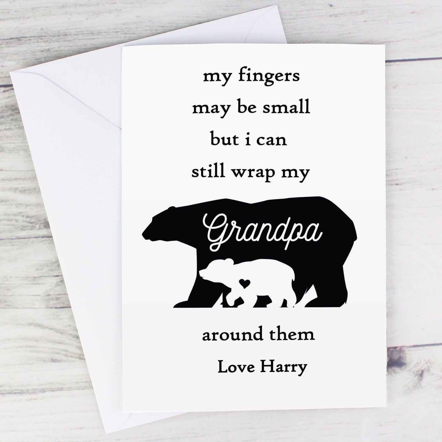 Personalised Fingers may be small Card-Personalised Gift By Sweetlea Gifts