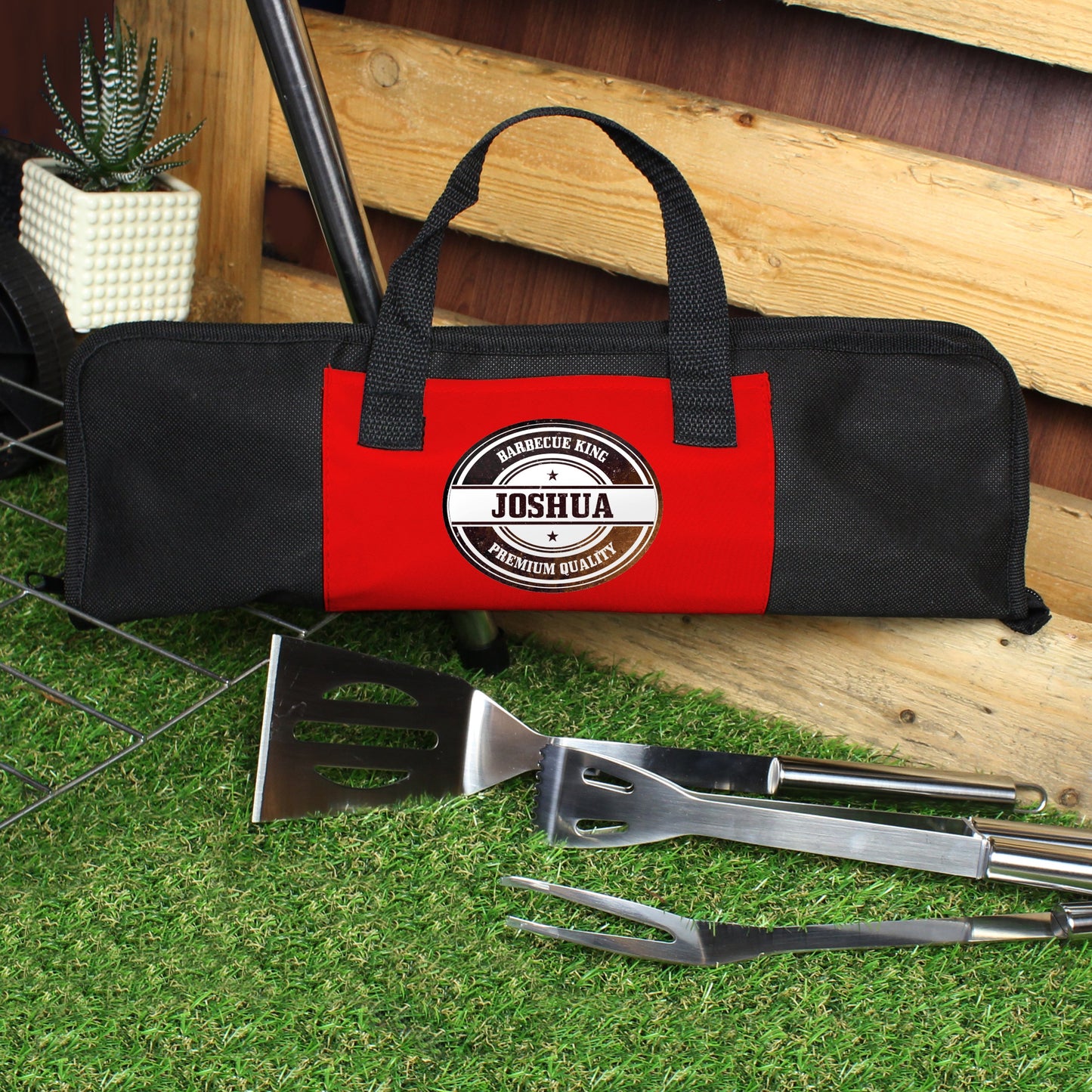 Personalised Stainless Steel BBQ Kit-Personalised Gift By Sweetlea Gifts