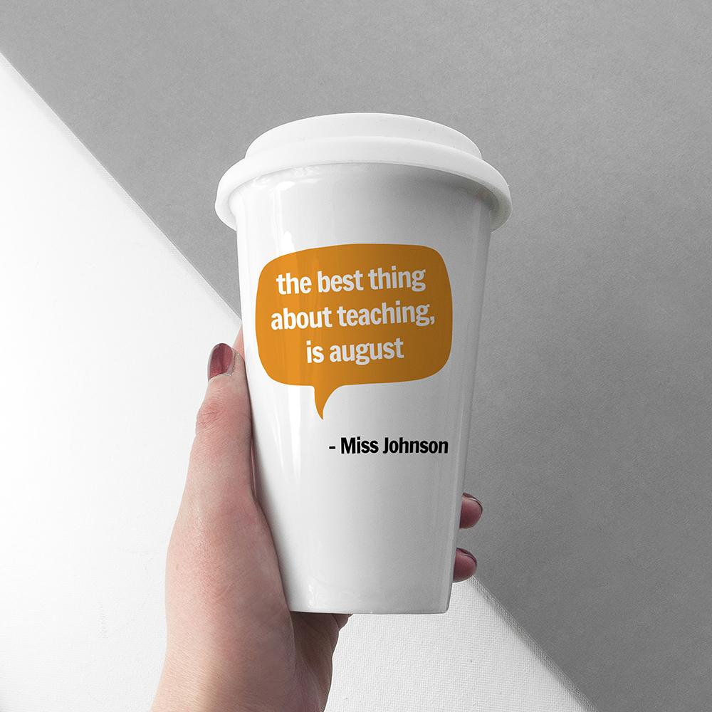 Personalised Teacher Says Travel Mug-Personalised Gift By Sweetlea Gifts