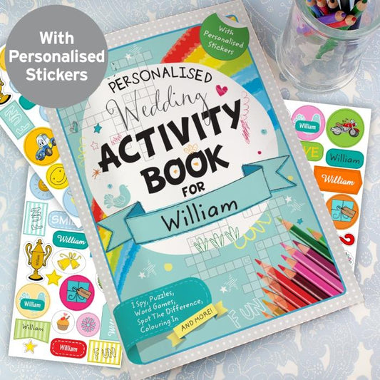 Personalised Wedding Activity Book with Stickers-Personalised Gift By Sweetlea Gifts