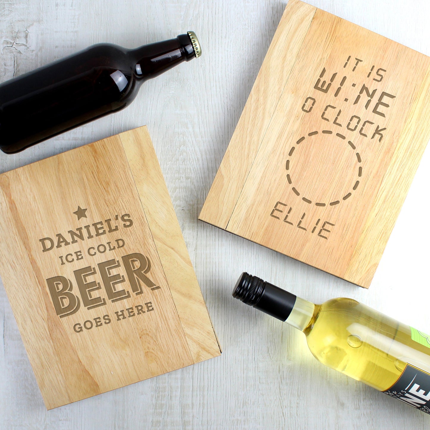 Personalised wooden sofa tray - Beer goes here-Personalised Gift By Sweetlea Gifts