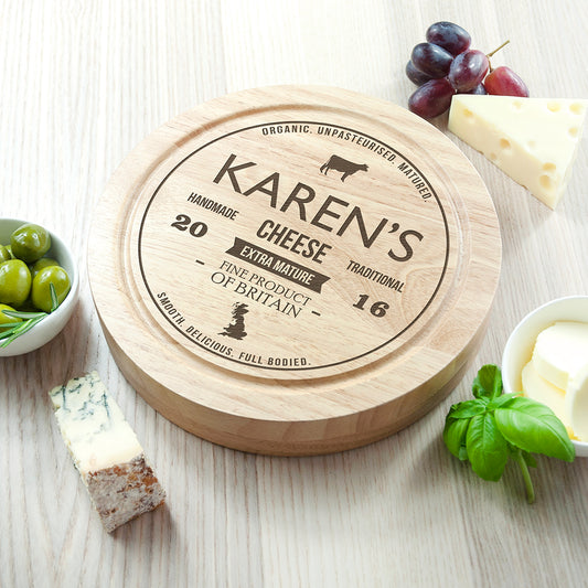 Traditional Brand Personalised Cheese Board Set