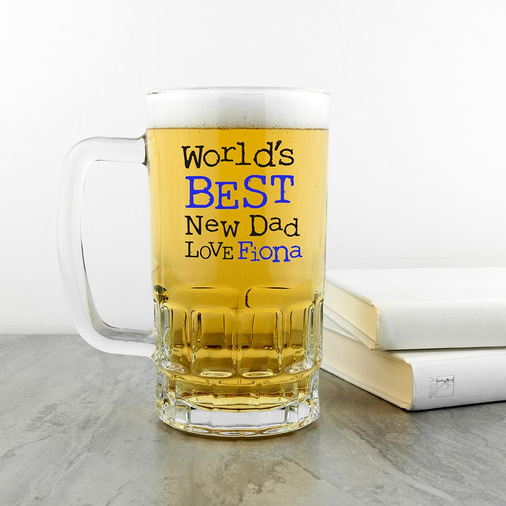 World's Best New Dad Tankard-Personalised Gift By Sweetlea Gifts