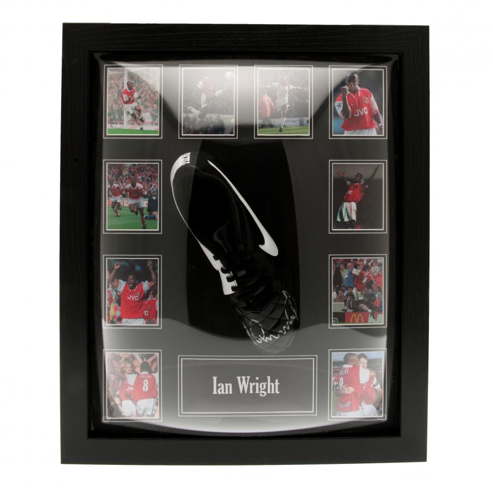 Arsenal FC Wright Signed Boot (Framed)