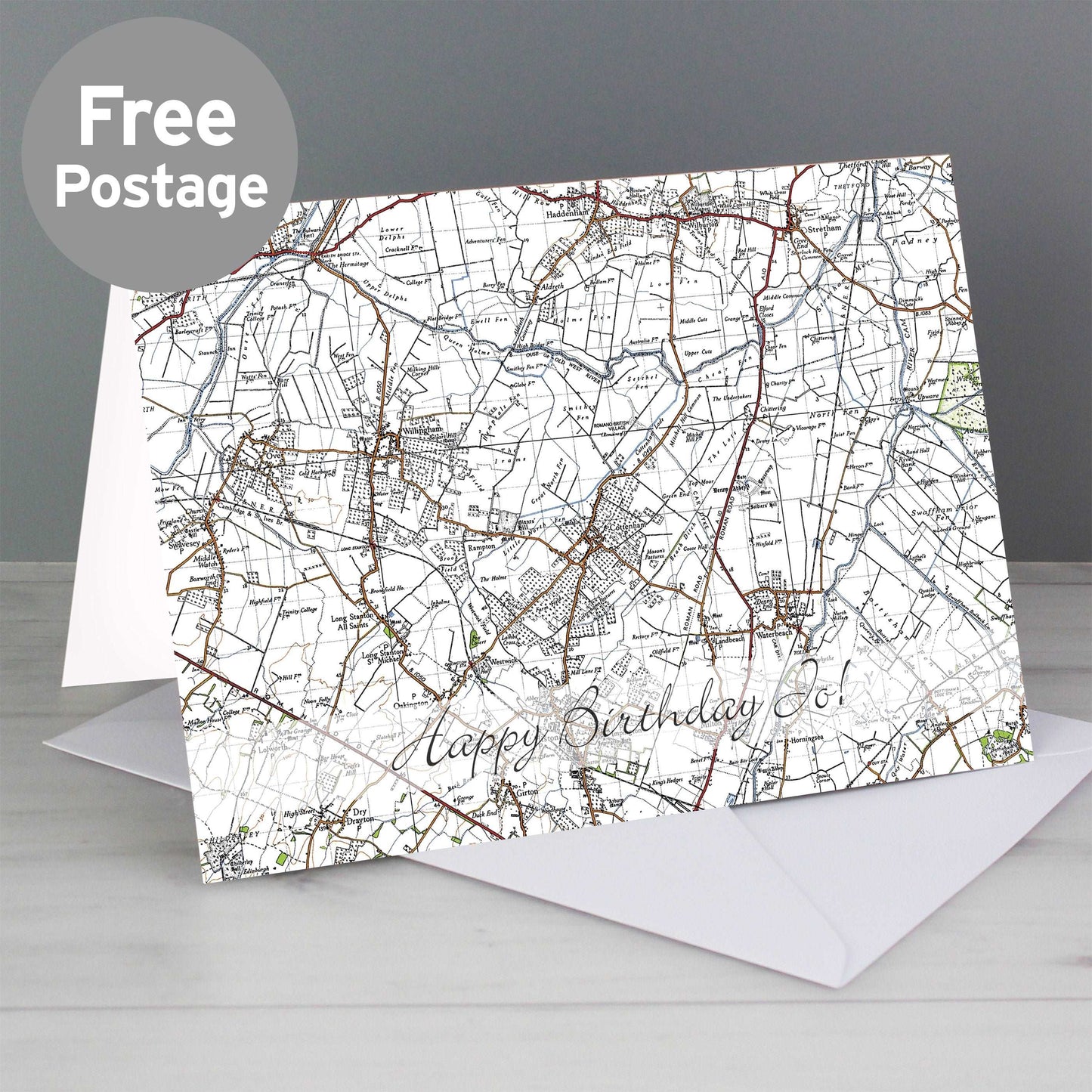 1945 - 1948 New Popular Map Personalised Card By Sweetlea Gifts