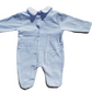Blue Car Smocked Babygrow