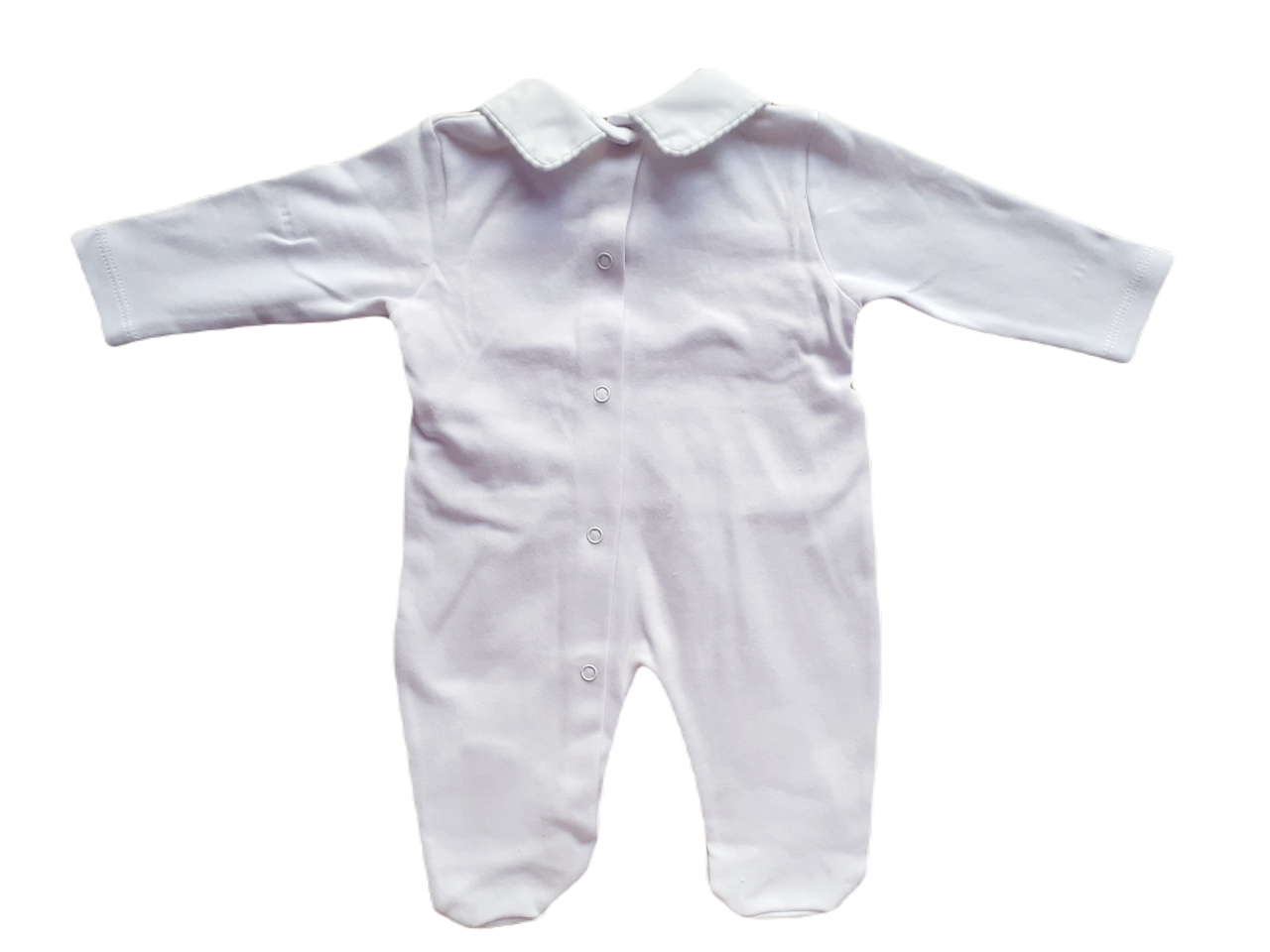 White Bear head Smocked Babygrow