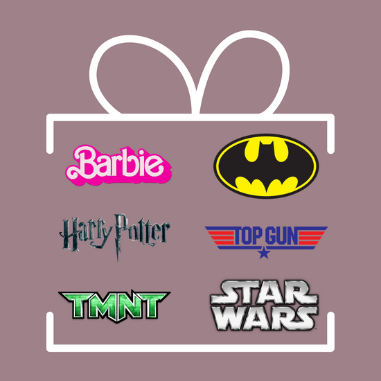 Movie logos Barbie, Batman, Harry potter, Top Gun, TNMT, Star Wars