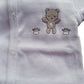 White Bear & paw print Babygrow & Smocked jacket set