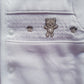 White Bear & paw print Babygrow & Smocked jacket set