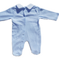 Blue crown & Stars Smocked Babygrow