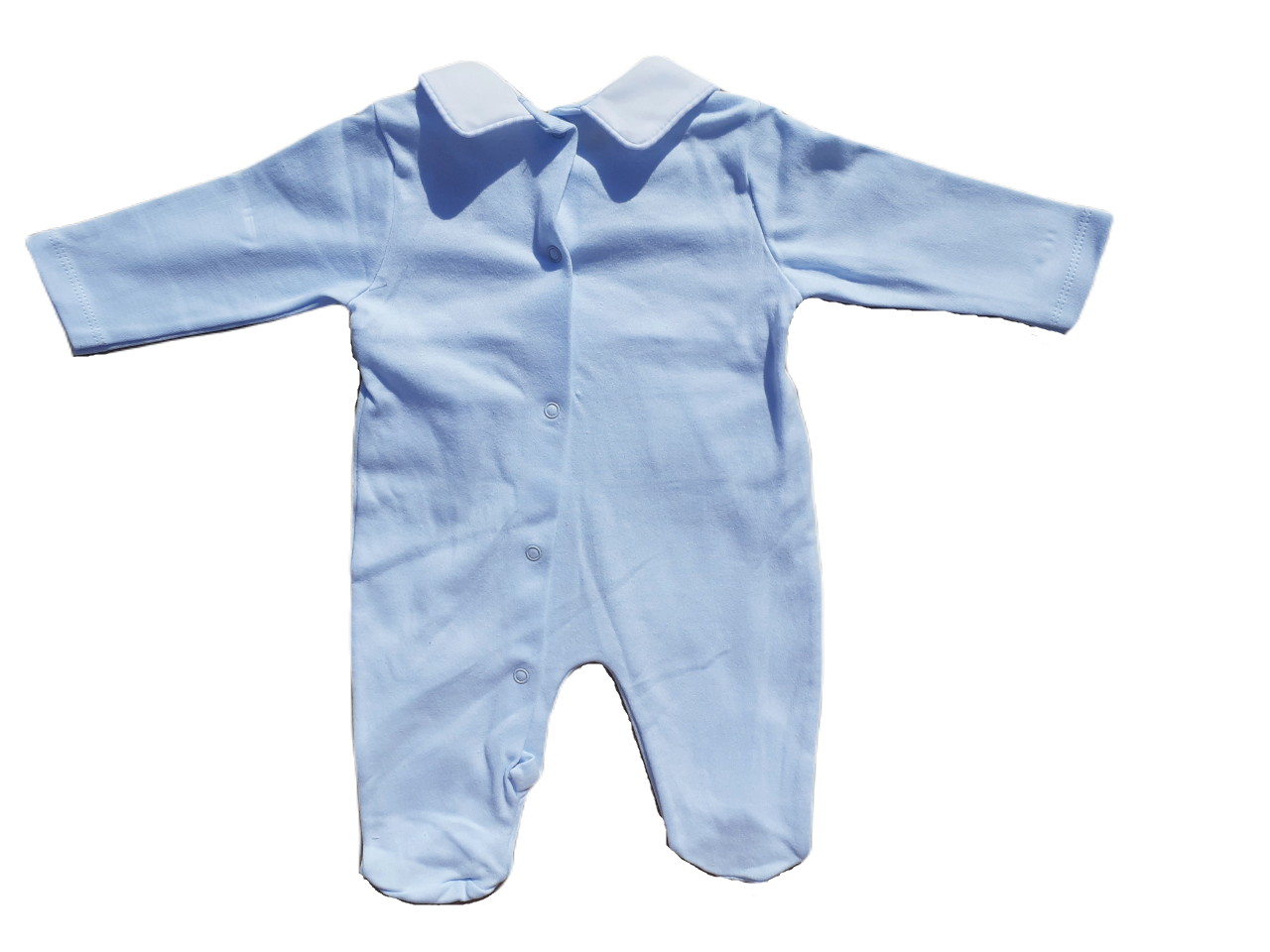 Blue crown & Stars Smocked Babygrow