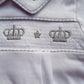 White Crown & Stars Smocked Babygrow