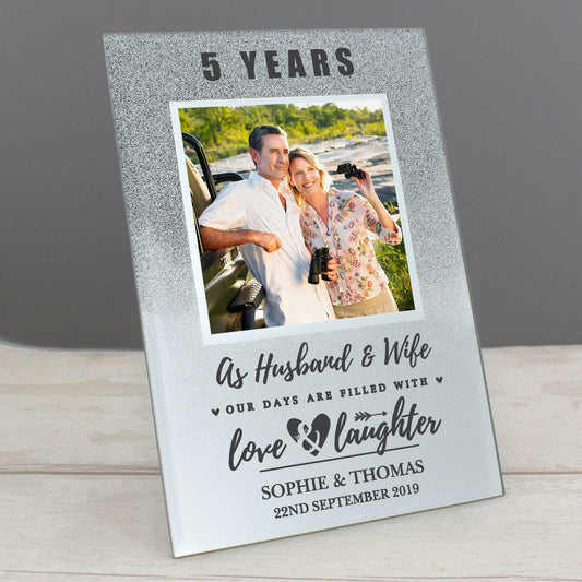Personalised Anniversary Glitter Photo Frame By Sweetlea Gifts