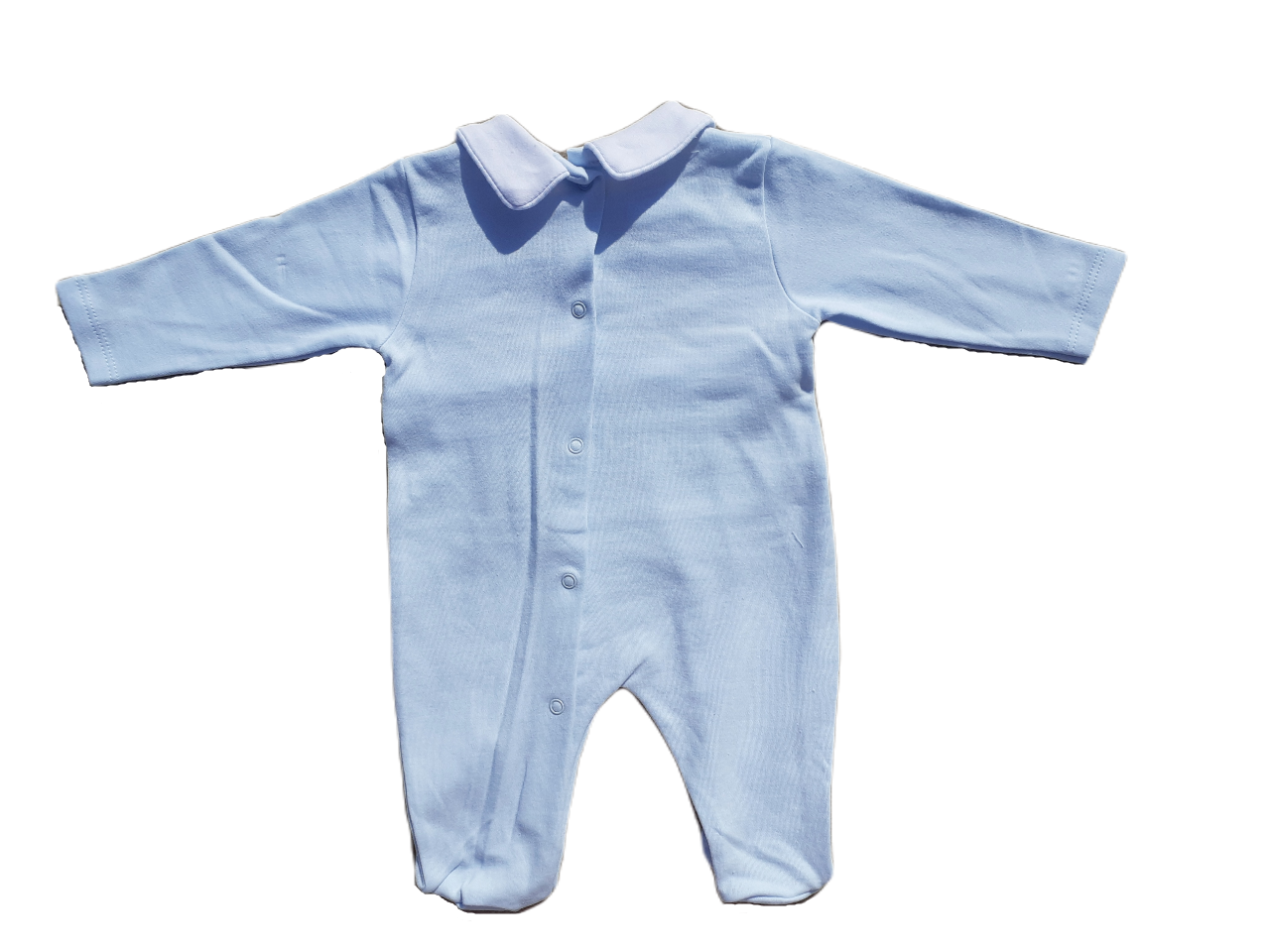Back of blue babygrow