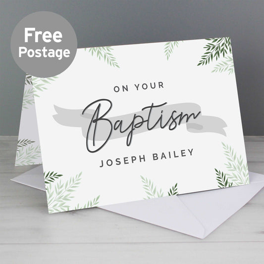 Baptism Card-Personalised Gift By Sweetlea Gifts
