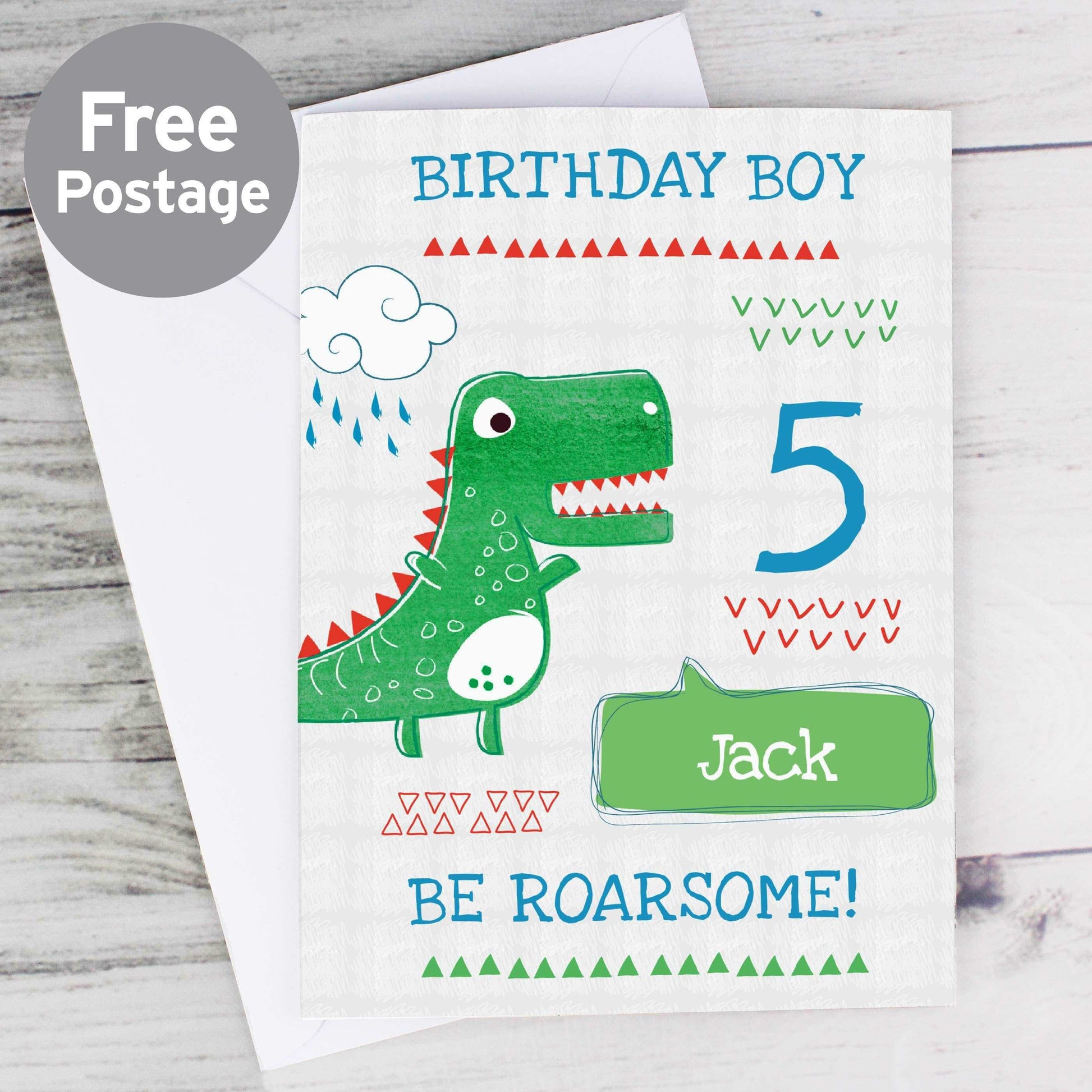 Be Roarsome' Dinosaur Card-Personalised Gift By Sweetlea Gifts