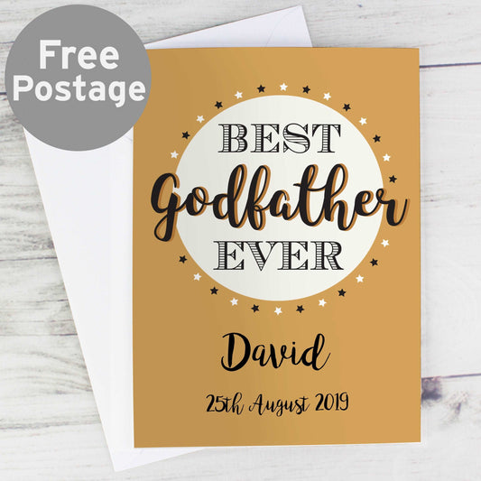 Best Godfather Ever personalised Card By Sweetlea Gifts