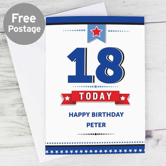 Large Number personalised Birthday Card By Sweetlea Gifts