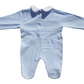 Blue collared babygrow