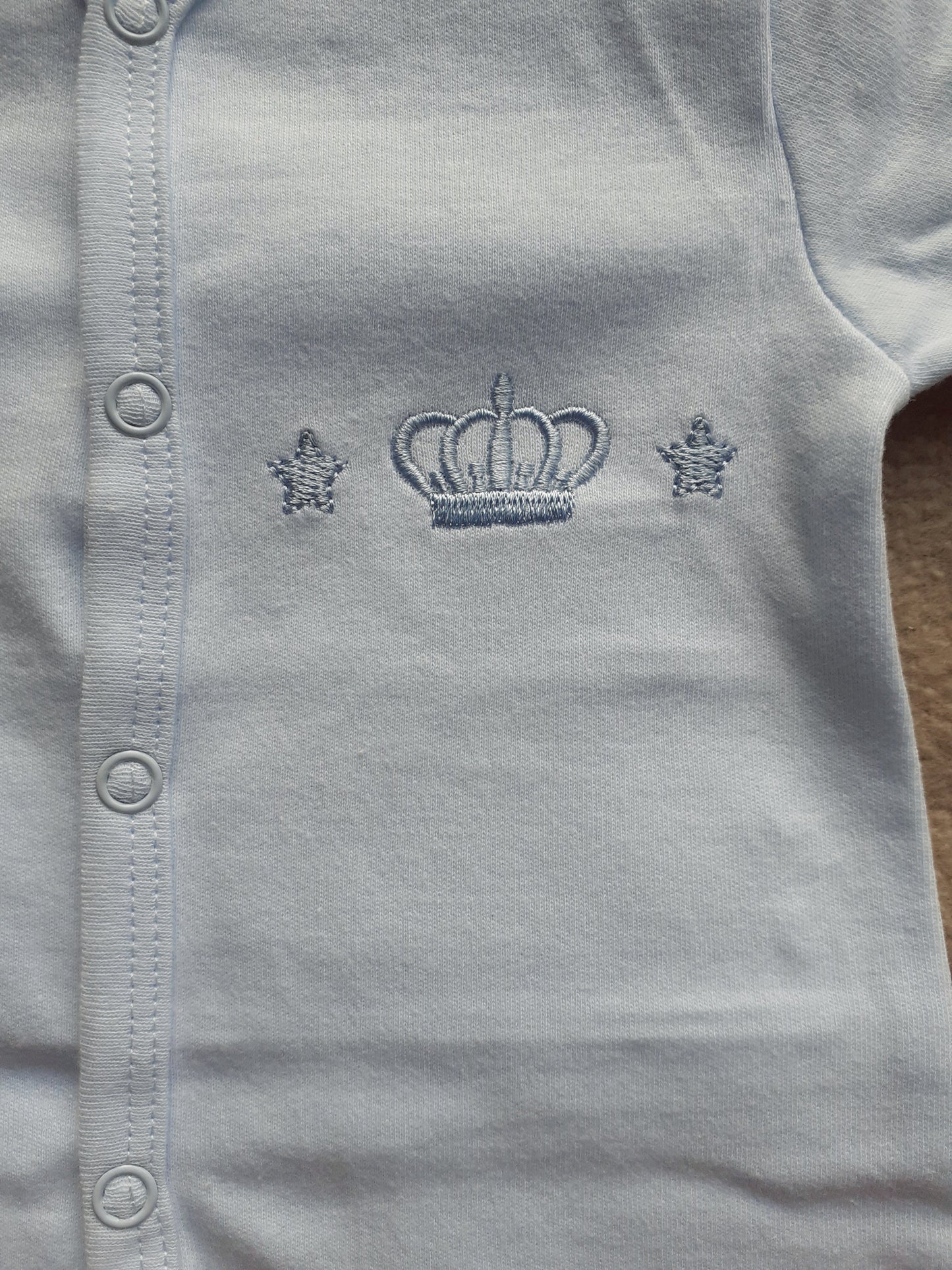 Blue embroidered crown